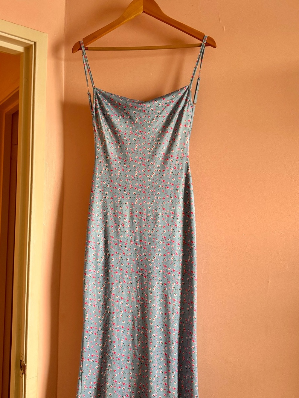 Backless, Baby Blue Bodycon Maxi Dress